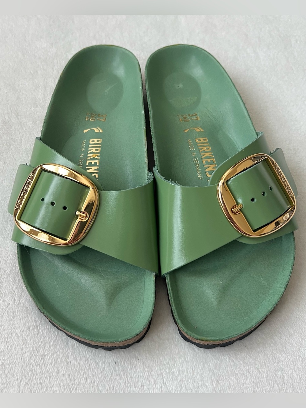 Birkenstock Madrid Big Buckle Natural Leather Patent - Picture 2 of 13
